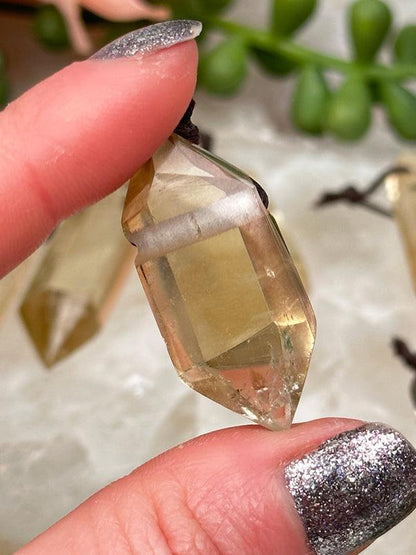 citrine-double-point-pendants