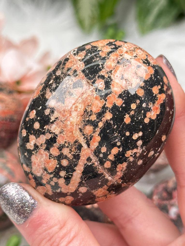 Fire Calcite Spheres & Palms