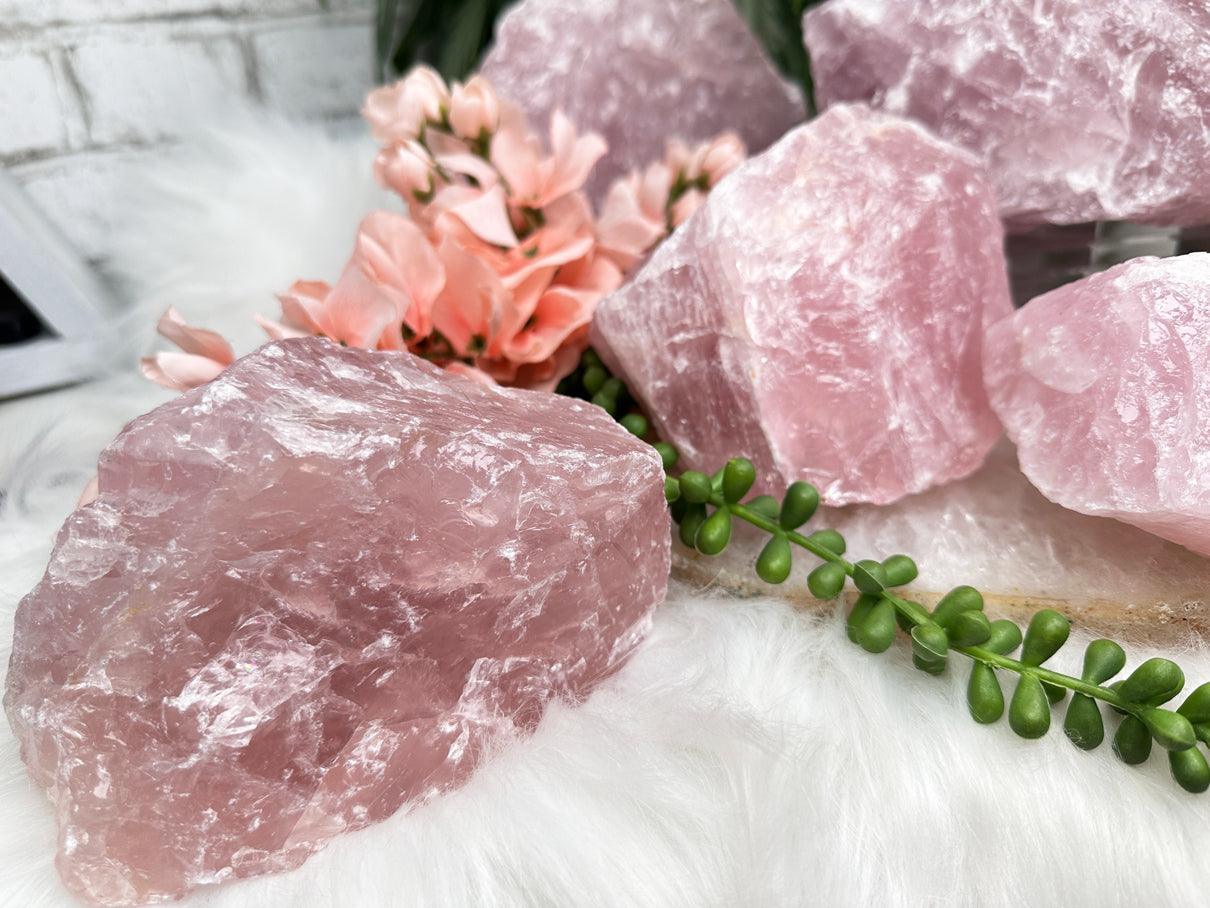 Large Raw Rose Quartz