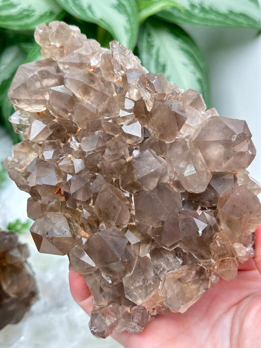 iron-included-smoky-quartz-cluster