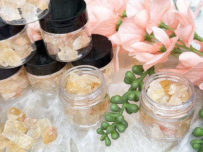 Raw Citrine Crystal Jars