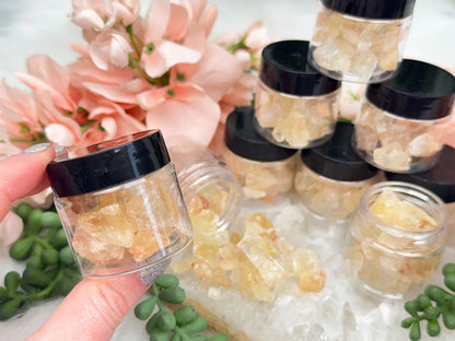 Raw Citrine Crystal Jars