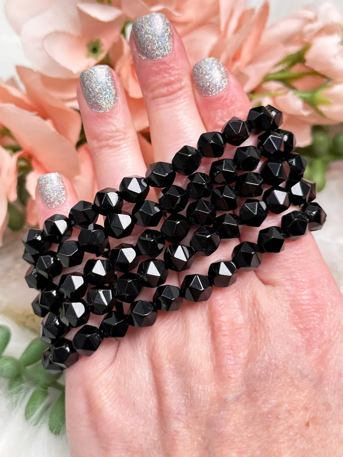 diamond obsidian bracelet