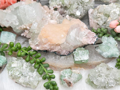 Green Apophyllite Clusters