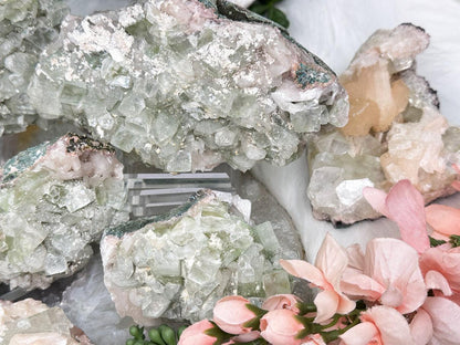 Green Apophyllite Clusters