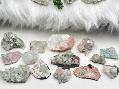 Green Apophyllite Clusters