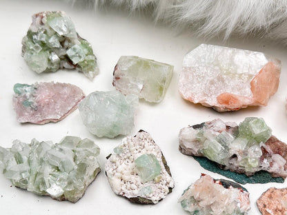 Green Apophyllite Clusters