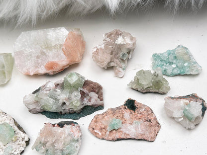 Green Apophyllite Clusters