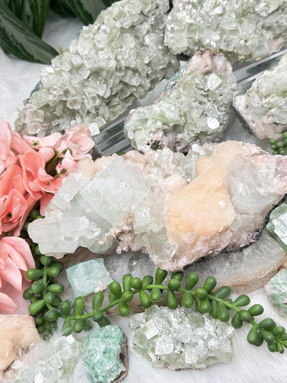 Green Apophyllite Clusters