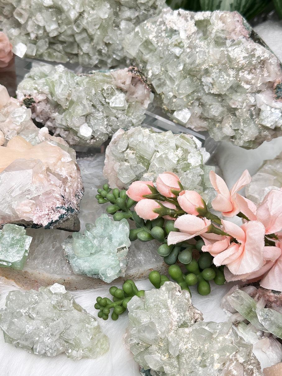 Green Apophyllite Crystals