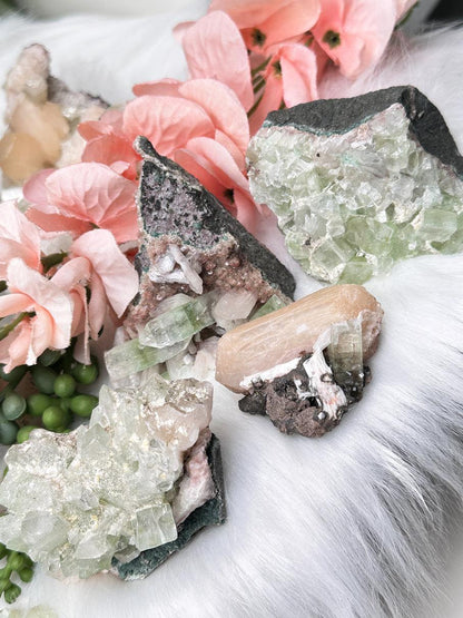 Green Apophyllite Clusters