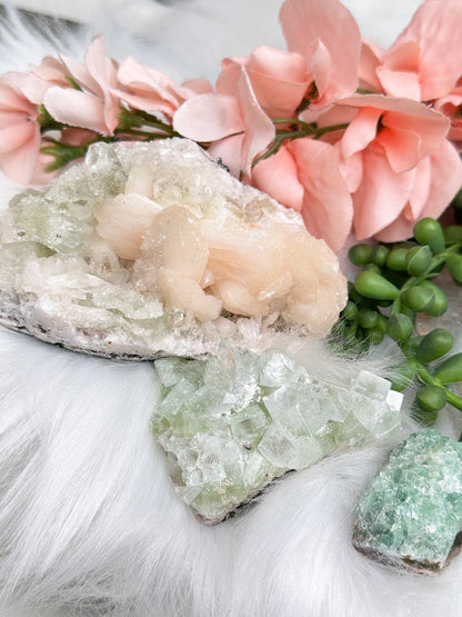 Green Apophyllite Clusters