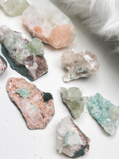 Green Apophyllite Crystals for sale