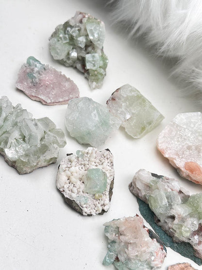 Green Apophyllite Clusters