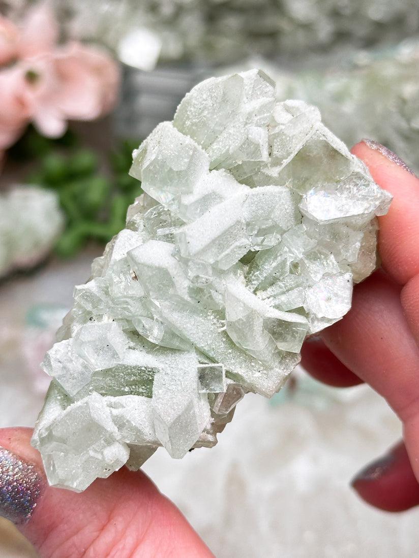 Green Apophyllite Clusters
