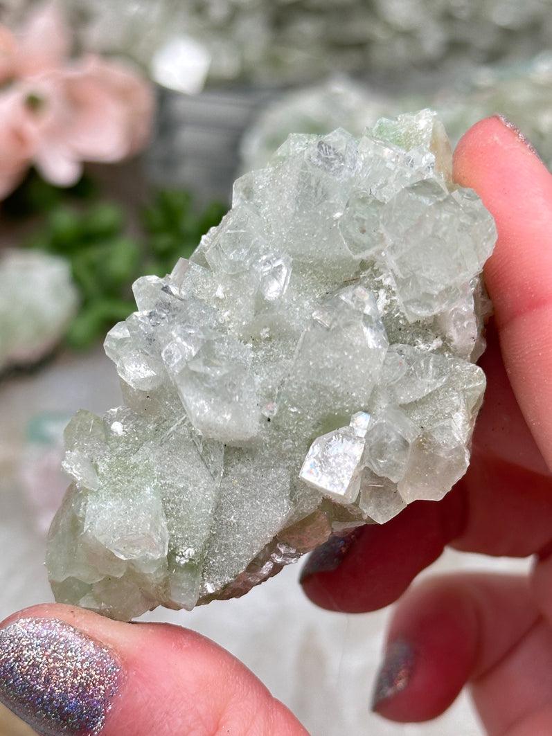 Green Apophyllite Clusters