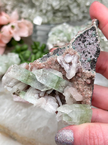 Green Apophyllite Clusters