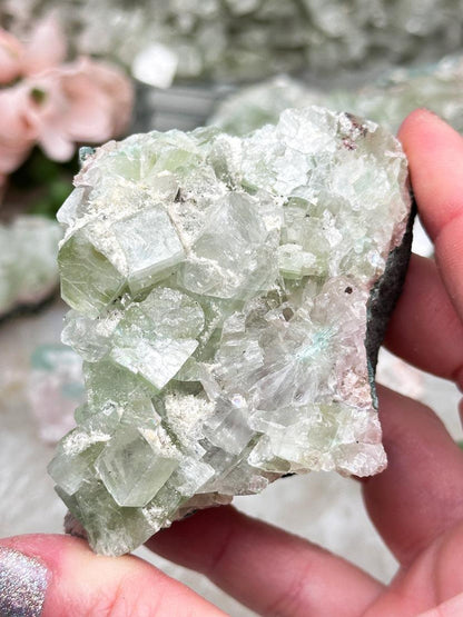 Green Apophyllite Clusters