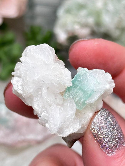 Green Apophyllite Clusters