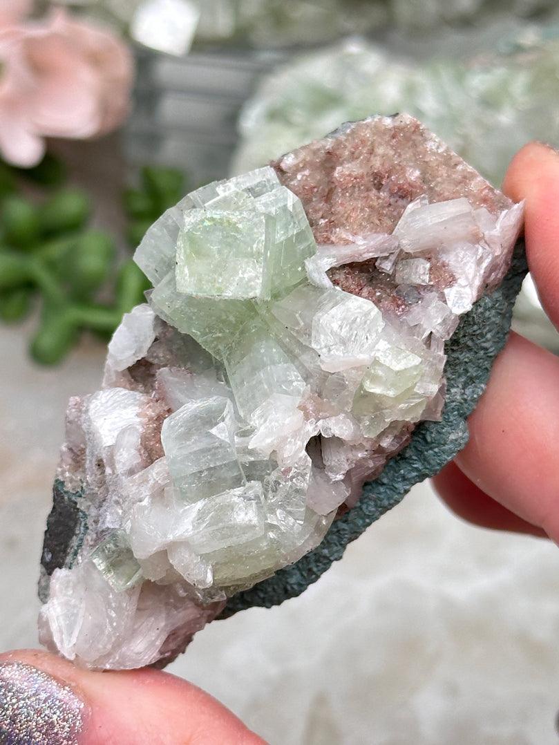 Green Apophyllite Clusters