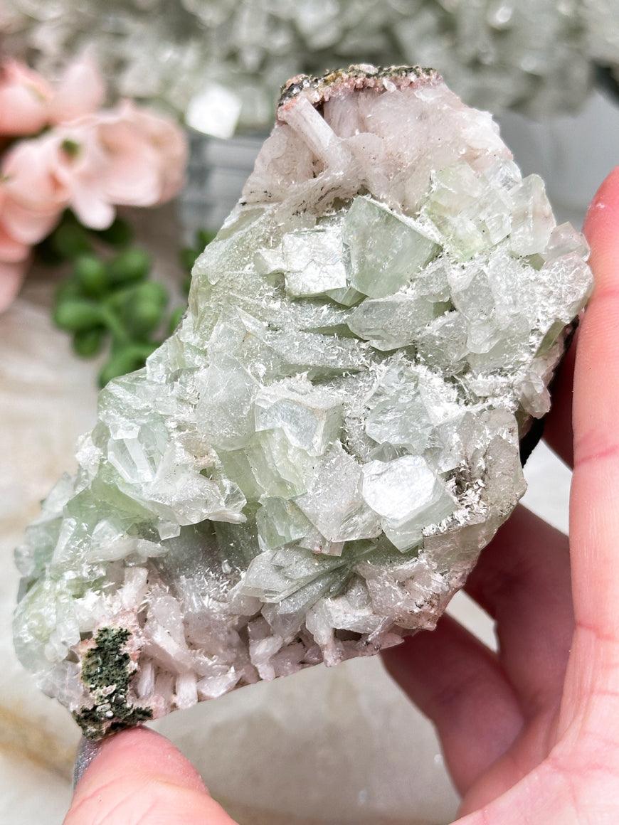 Green Apophyllite Clusters