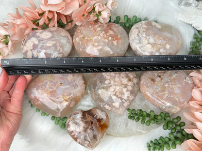 Flower Agate Hearts