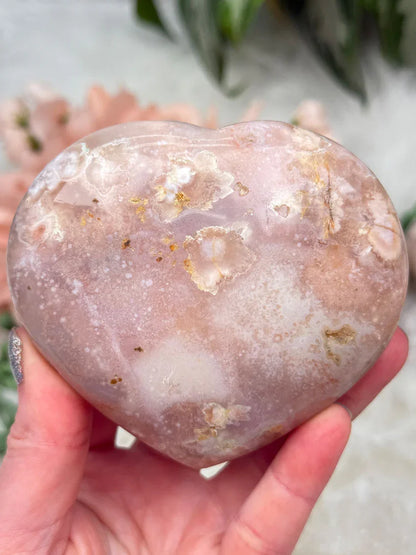 Flower Agate Hearts