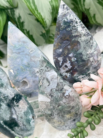 Moss Agate Flames