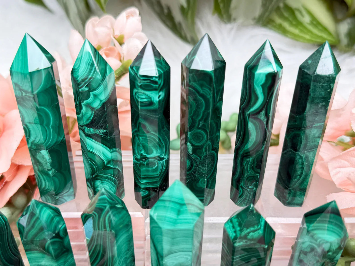 small-green-malachite-points-for-sale