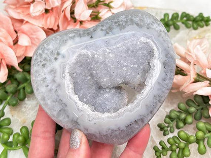 Druzy Agate Hearts