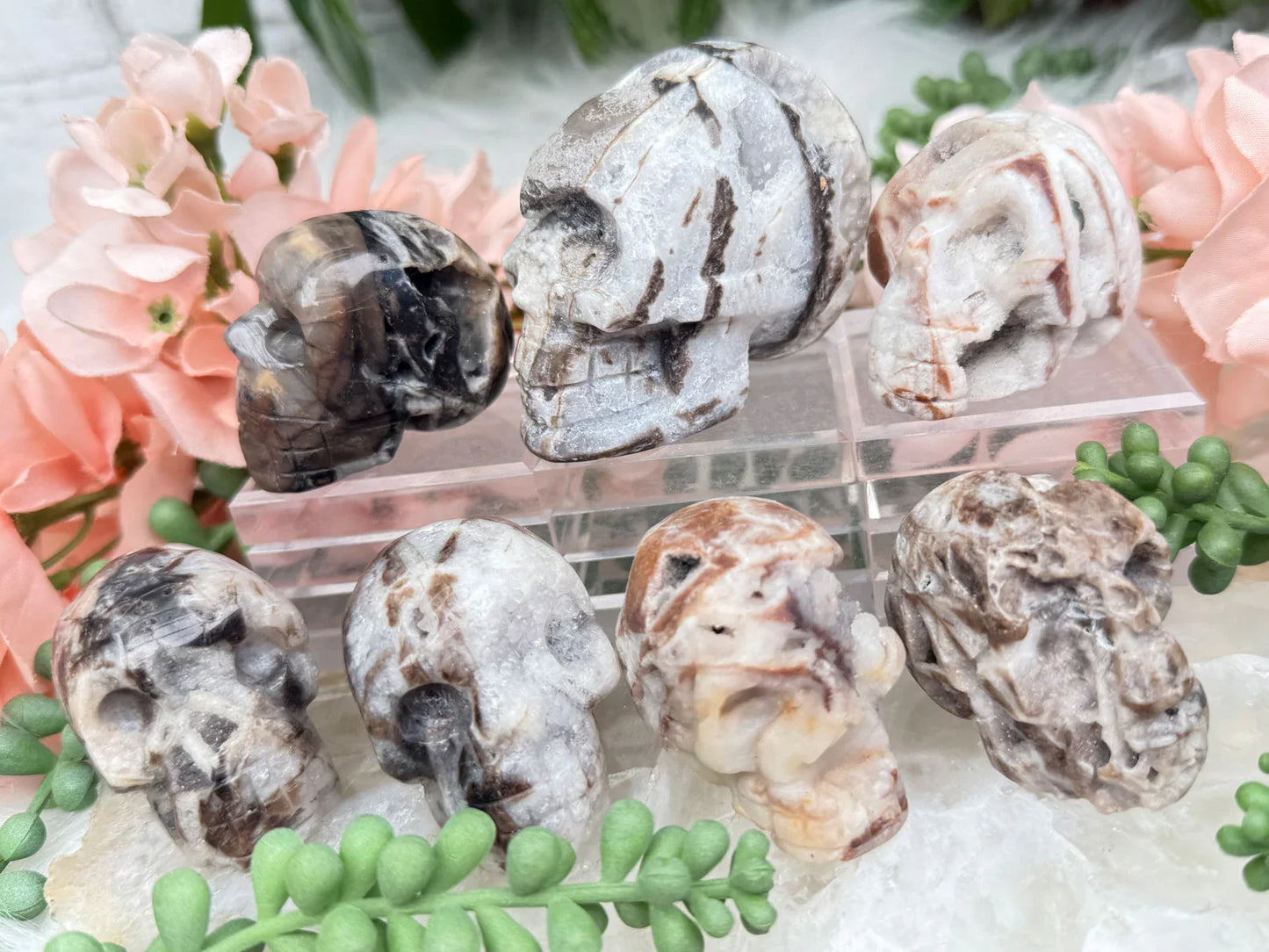 Quartz Sphalerite Skulls