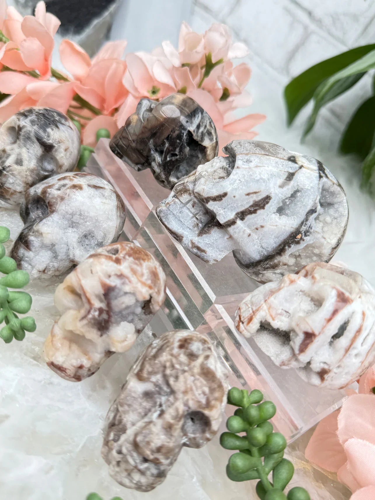 Quartz Sphalerite Skulls