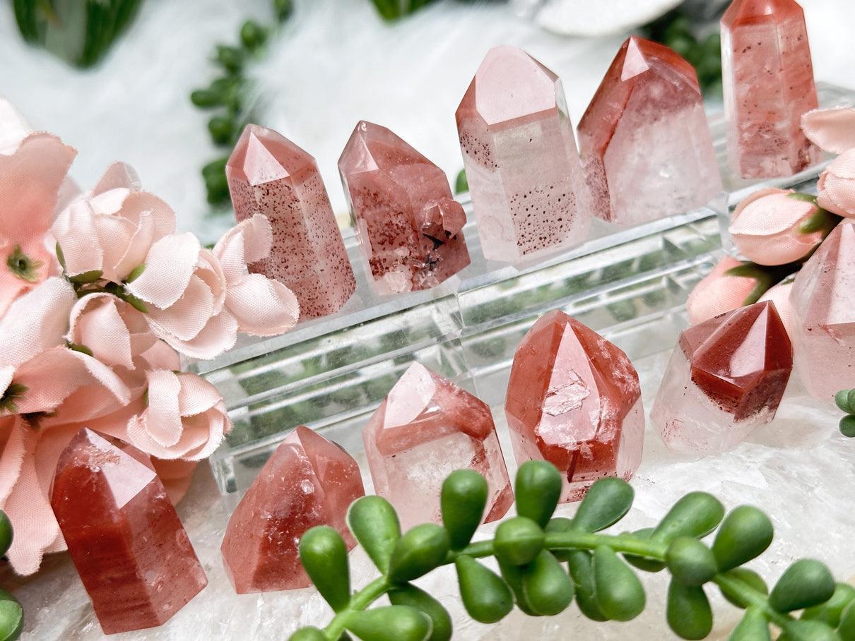 Phantom Hematite Quartz Points