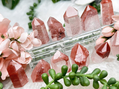 Phantom Hematite Quartz Points