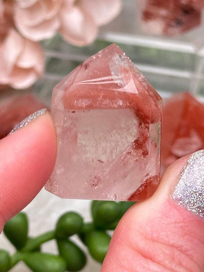 Phantom Hematite Quartz Points