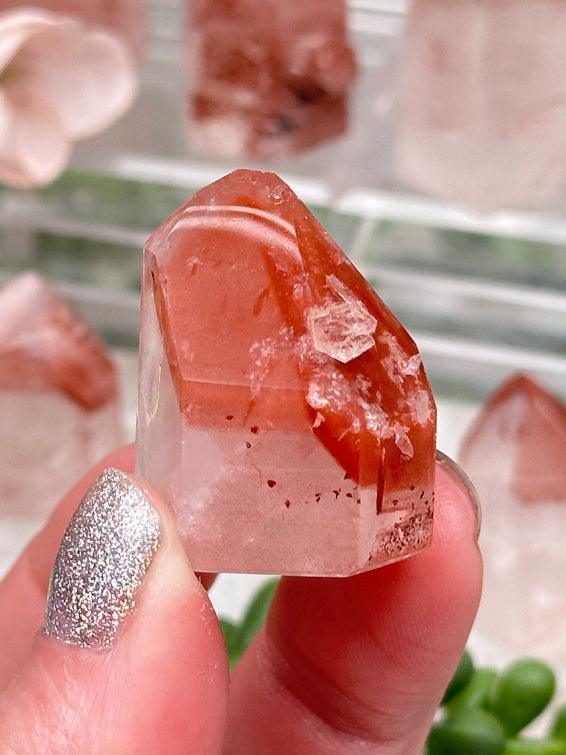 Phantom Hematite Quartz Points