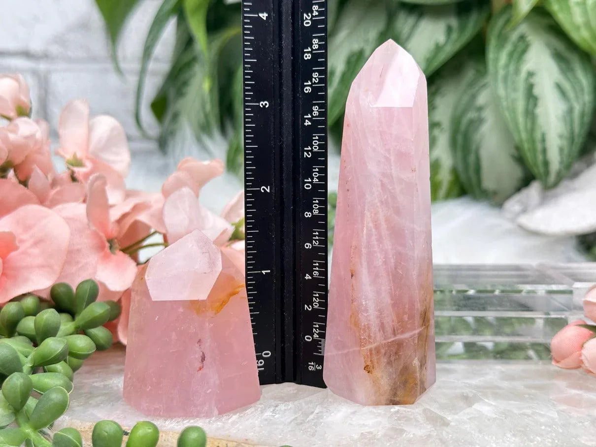 Golden Healer Rose Quartz Points