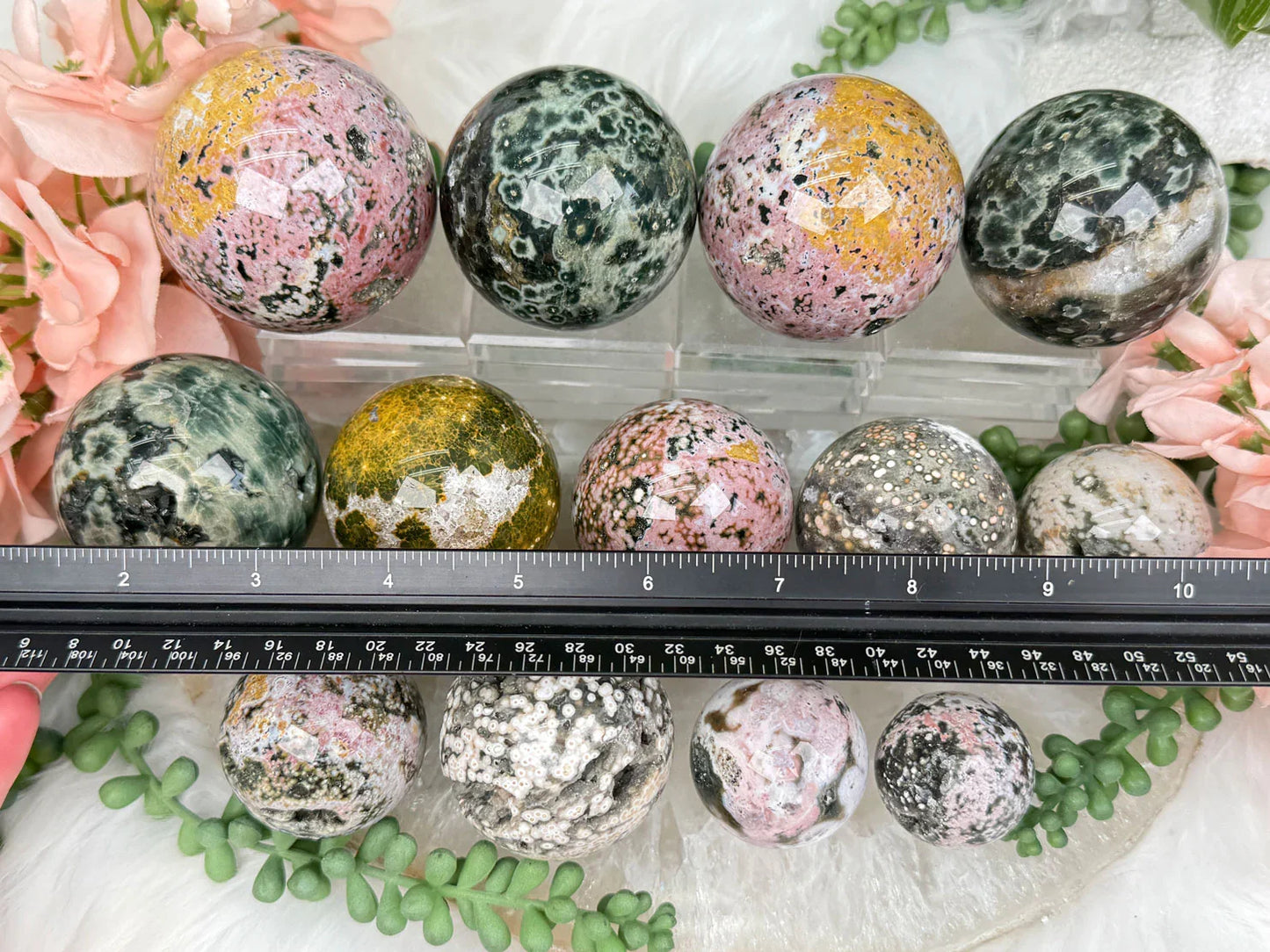 Colorful Ocean Jasper Spheres