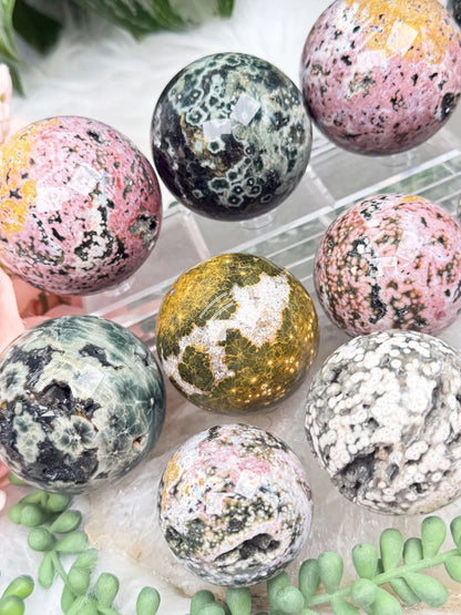 Colorful Ocean Jasper Spheres