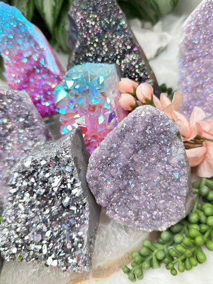 Standing Aura Quartz Clusters