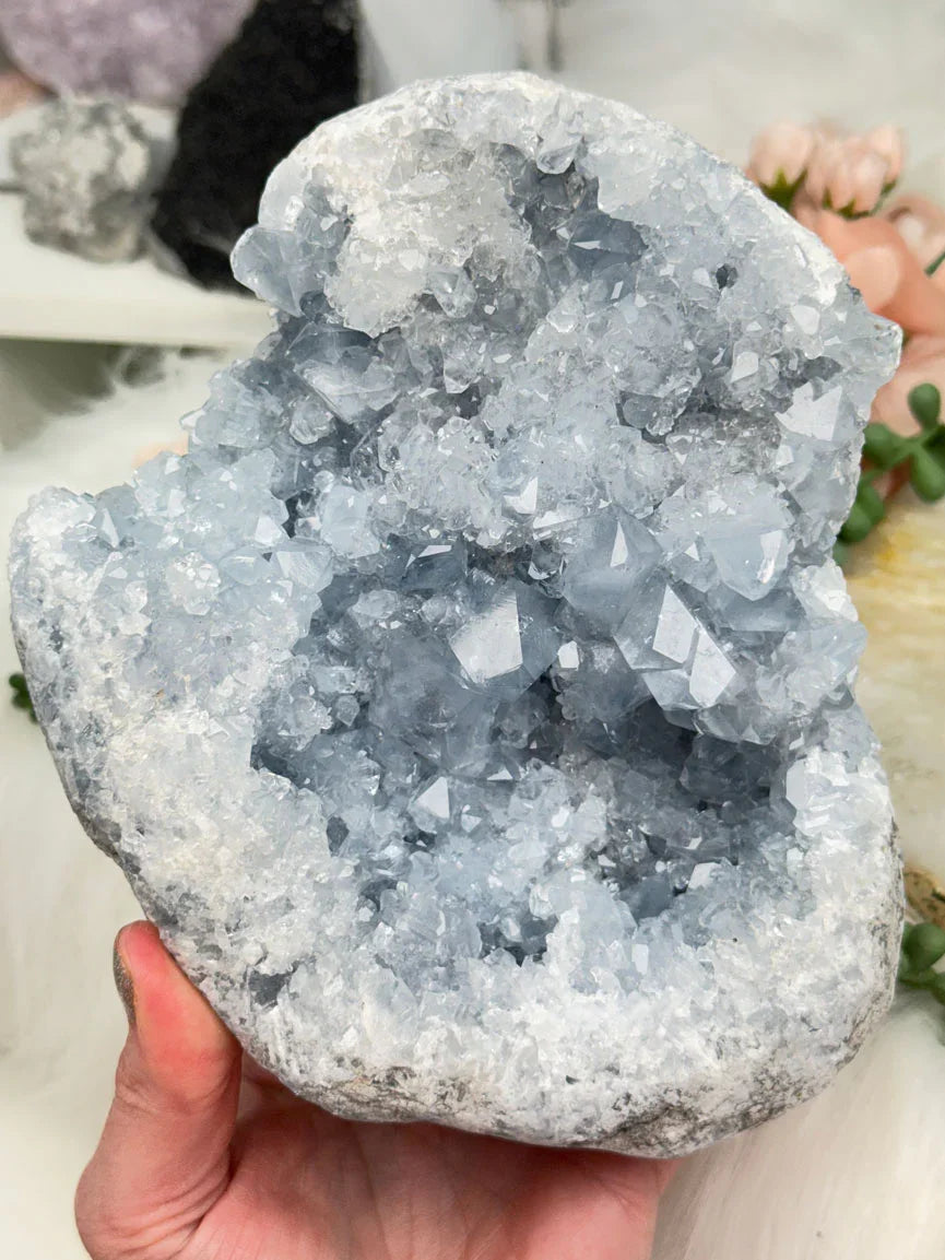 Blue Celestite Clusters