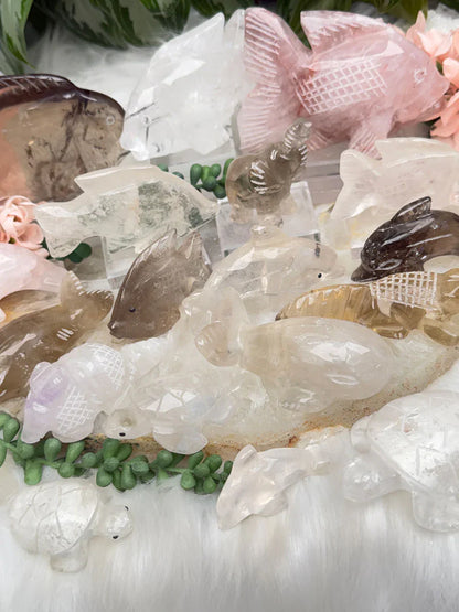Quartz Animal Carvings