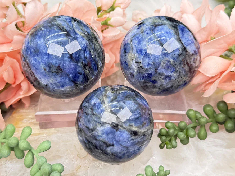Blue Iolite Spheres