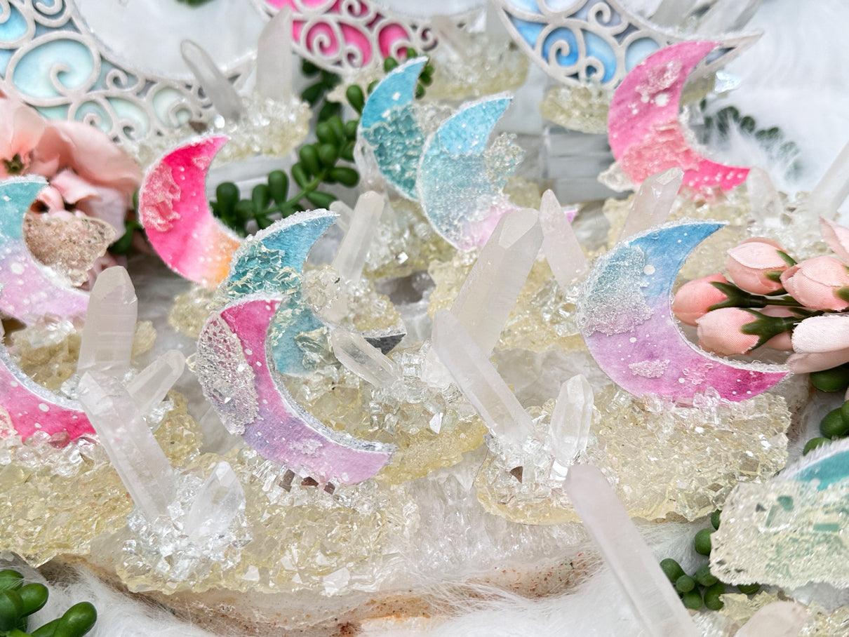 Resin Quartz Crystal Moons