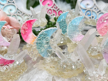 Resin Quartz Crystal Moons