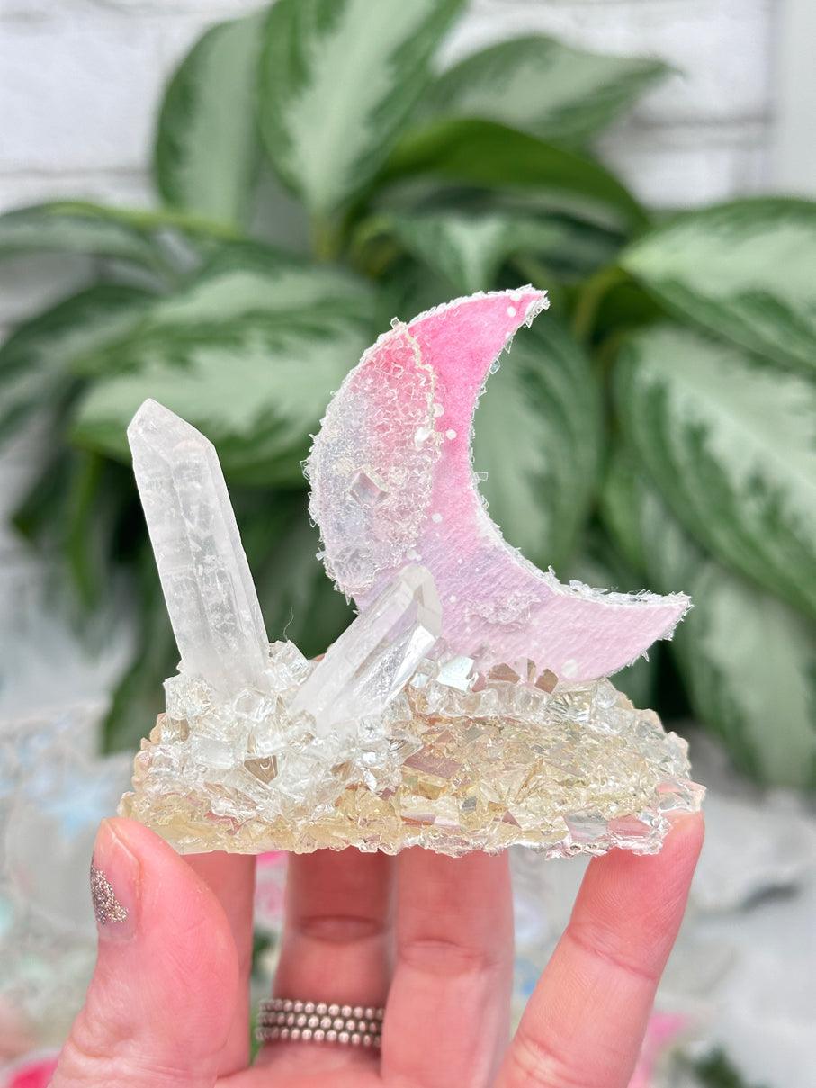 Resin Quartz Crystal Moons