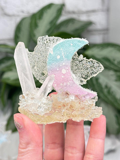 Resin Quartz Crystal Moons