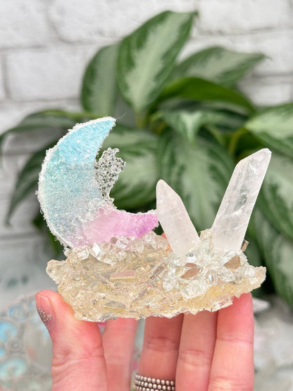 Resin Quartz Crystal Moons