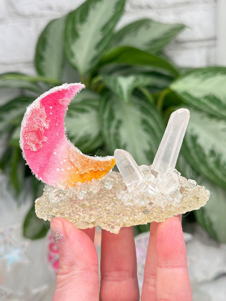 Resin Quartz Crystal Moons