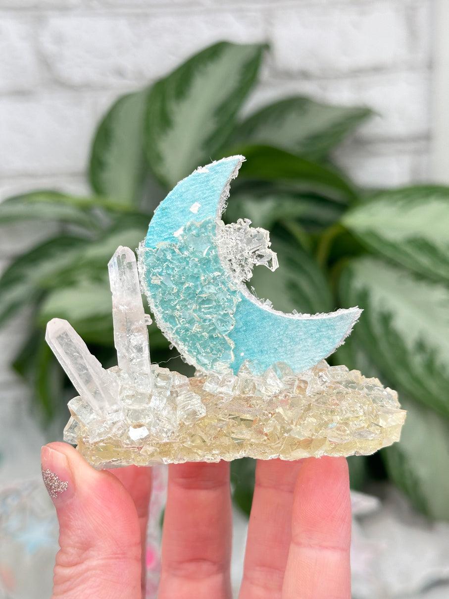 Resin Quartz Crystal Moons